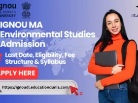 IGNOU MA Environmental Studies Admission