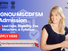 IGNOU MSCDFSM Admission