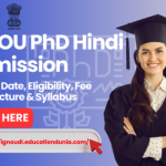 IGNOU PHD Hindi Admission