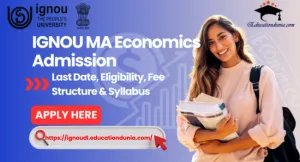 IGNOU MA Economics Admission