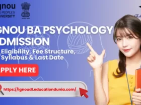 IGNOU BA PSYCHOLOGY ADMISSION
