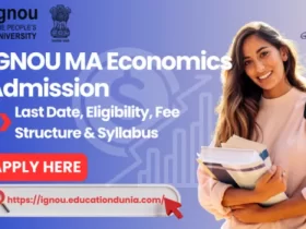 IGNOU MA Economics Admission